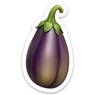 Tan colored curved egg plant sticker