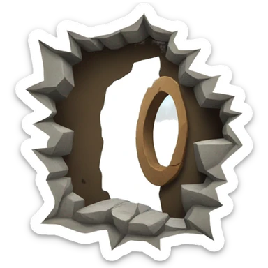 Big hole in wall  sticker