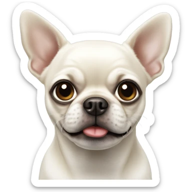 White chihuahua pug  sticker