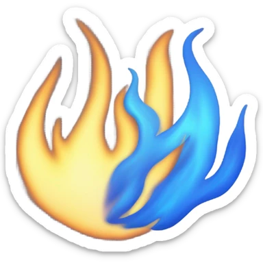 Blue fire like gas sticker
