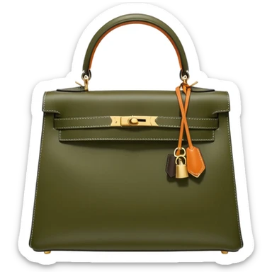 hermes kelly olive color bag sticker