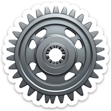 mechanical gear cog sticker