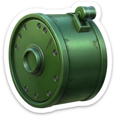 green military mine sticker