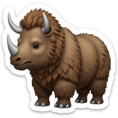 Woolly rhino emoji sticker