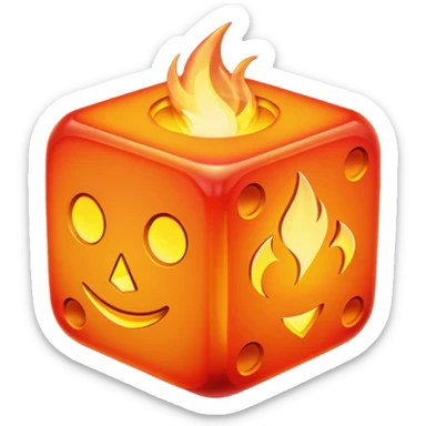fire dice mitical sticker