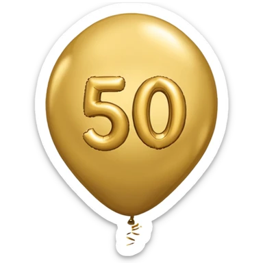 50th birthday balloon sticker