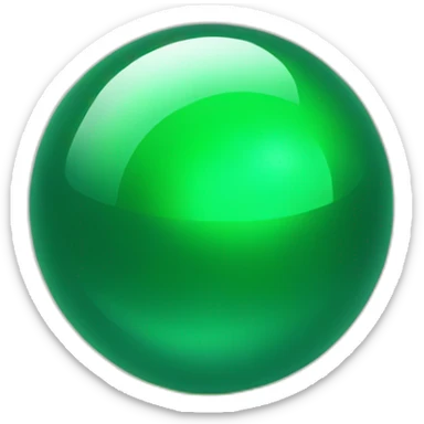 green shiny sphere sticker