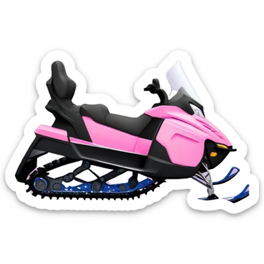 Pink snowmobile sticker