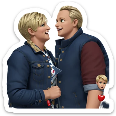 blonde boys in denim jackets sticker
