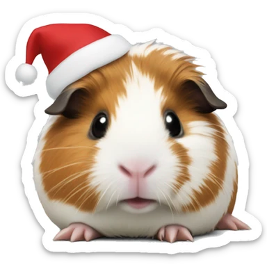 Santa Guinea pig  sticker