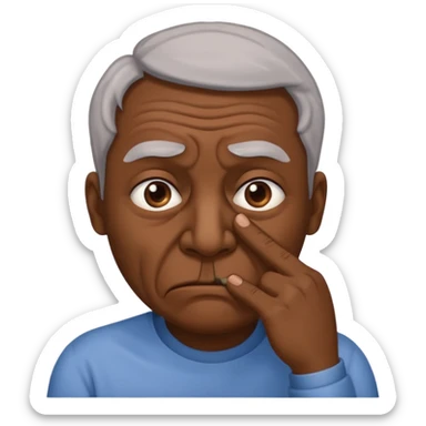 Person holding nose because something else is stinky sticker