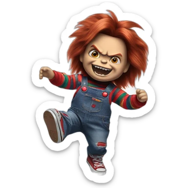 Chucky the evil doll dancing sticker