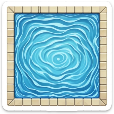 RPG water terrain tile top-down view sticker