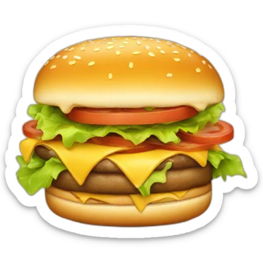Chien hamburger sticker