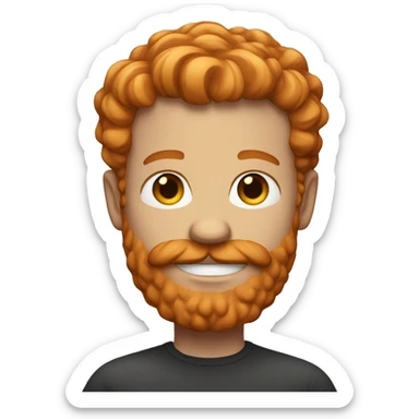 Ginger man with facial hair sticker