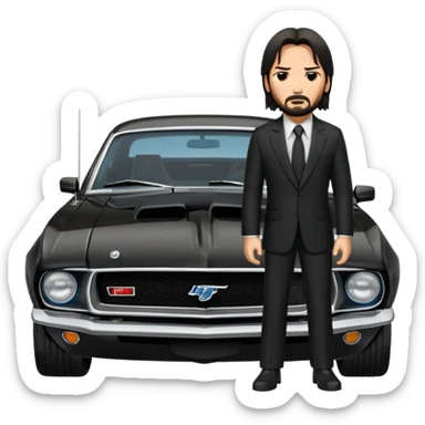 Ford mustang mach 1Jhon Wick sticker