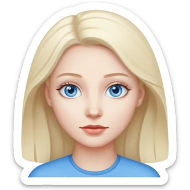 Amour impossible femme aux yeux bleu sticker