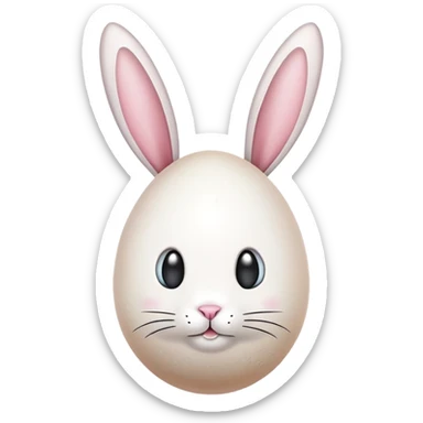 An egg with bunny ears, Easter themed sticker