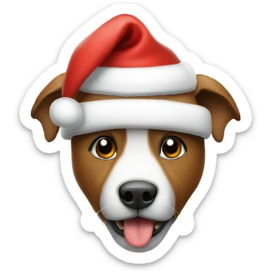 Animals wearing a Santa hat sticker