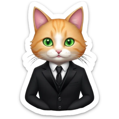 𝐦𝐚𝐠𝐢𝐜 𝐜𝐚𝐭 𝐰𝐢𝐭𝐡 𝐛𝐥𝐚𝐜𝐤 𝐬𝐮𝐢𝐭 sticker