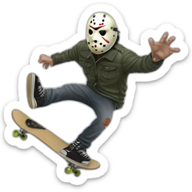 Jason Voorhes make kickflip sticker