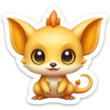 Cute kawaii chibi Fakémon-creature sticker