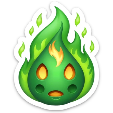 make my emoji for a twitch chat channel the streamer is me toxic shots incorporate the toxic in the emoji  inlucde a flame green sticker