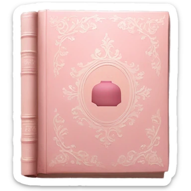 vintage rococo light pink books with lace  sticker