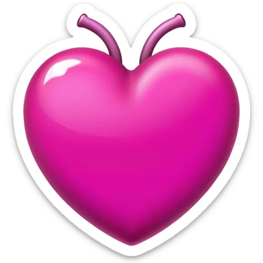 Fuchsia heart sticker