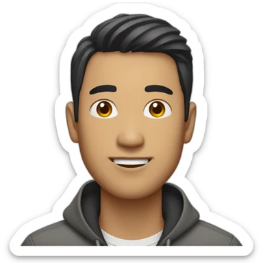 An asian male in san francisco sticker