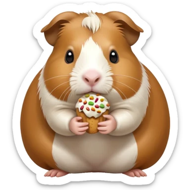 A Guinea pig eating a treat  sticker