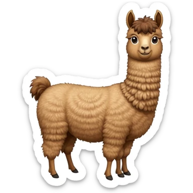 Brown llama sticker