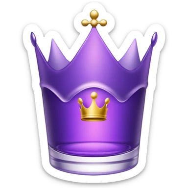 crown royal crown glass with black background sticker