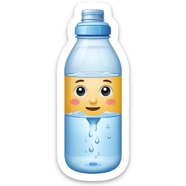 Water bottle emoji bottle sticker
