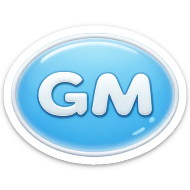 Sticker with the text Gm sticker