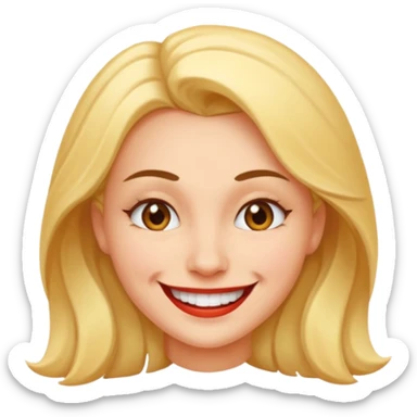 facial Upselling scam women fake sympathetic smile, predatory grin, saccharine smile, smirk sticker