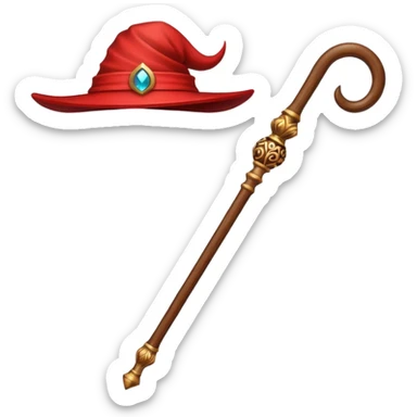 red mage cane sticker