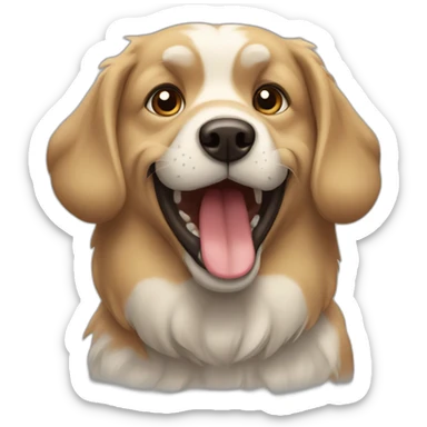 Un chien qui fait caca sticker