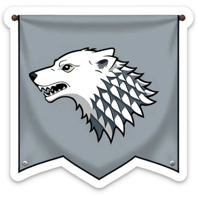Game of thrones house of stark banner emoji sticker