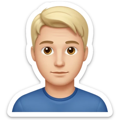 un bel homme vu de trois quart sticker