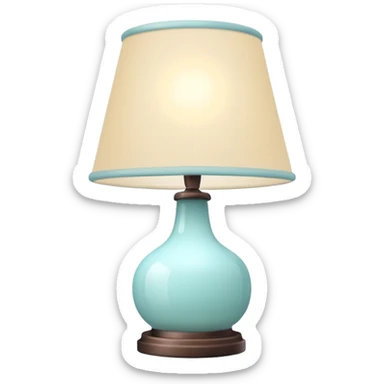 Colorful whitish bright light pastel white lamp sticker