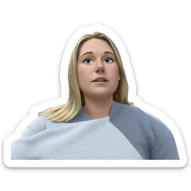 blonde girl under blue sky sticker