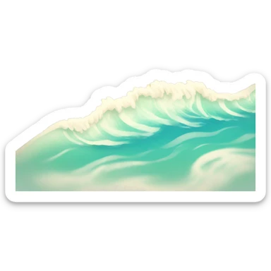Beach with waves sticker