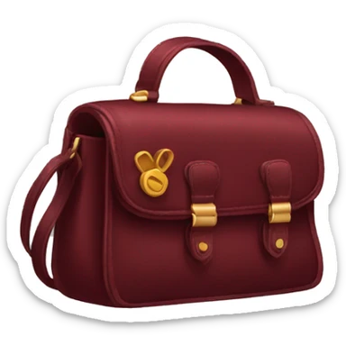Dark red designer bag sticker
