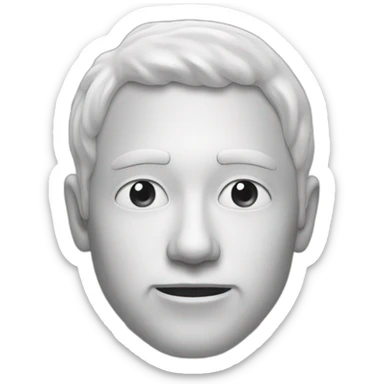 man covered in in white goo sticker