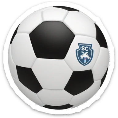 soccerball with SC Bogenhausen logo sticker
