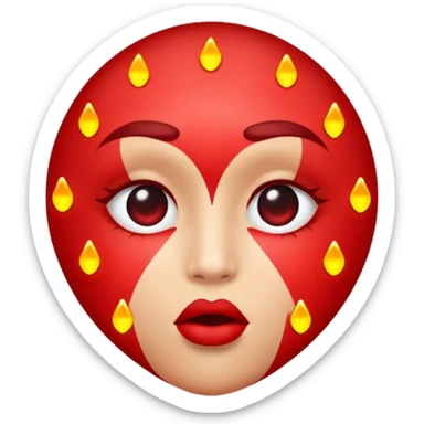 kiss mark with christmas vibes sticker