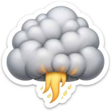 a human butt with fart coming out of it sticker