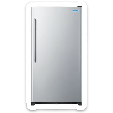 A Twitter-like emoji about a white fridge sticker