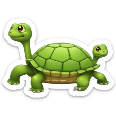 Chat qui est sur tortues sticker